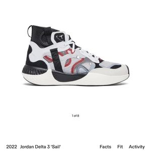 👟 Jordan Delta 3 Sail 👟 Size 8 Men’s; Worn one time!!! Perfect condition!!!